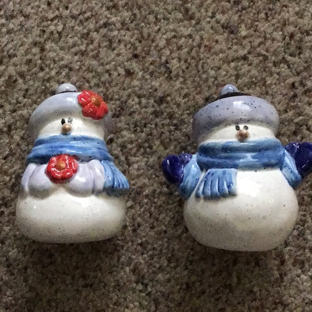 Festive Snowman Salt and Pepper Shakers